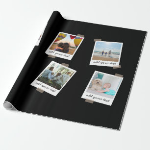 Personalisierte Foto-Collage der Familie 6 Geschenkpapier