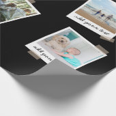 Personalisierte Foto-Collage der Familie 6 Geschenkpapier (Ecke)