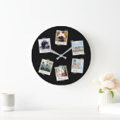 Personalisierte Foto-Collage der Familie 6 Große Wanduhr (Zuhause)