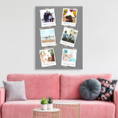 Personalisierte Foto-Collage der Familie 6 Leinwanddruck (Insitu (Wohnzimmer))