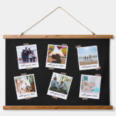 Personalisierte Foto-Collage der Familie 6 Wandteppich Mit Holzrahmen (Vorne)