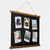 Personalisierte Foto-Collage der Familie 6 Wandteppich Mit Holzrahmen (Gewinkelt)