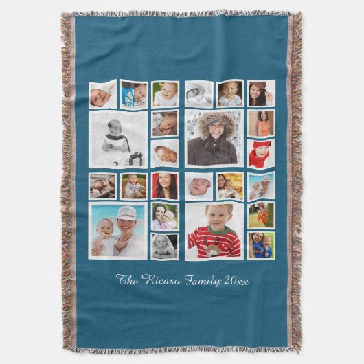 Personalisierte Foto Collage DIY Decke (Vorderseite Vertikal)