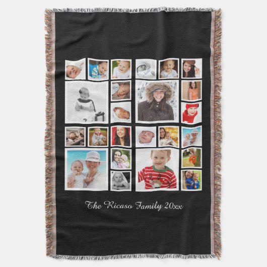 Personalisierte Foto Collage DIY Decke (Vorderseite Vertikal)