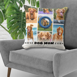 Personalisierte Foto Collage Hund Mama Kissen