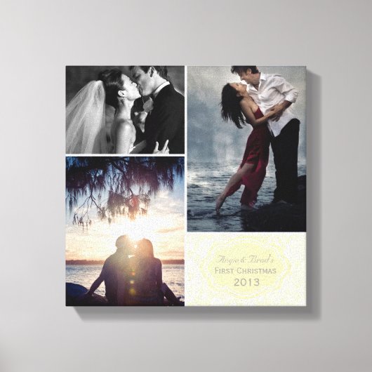 Personalisierte Foto Collage Leinwanddruck (Vorderseite)