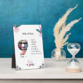 Personalisierte Foto Collage Liebe Paar Jahrestag Fotoplatte (Seite)