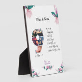 Personalisierte Foto Collage Liebe Paar Jahrestag Fotoplatte (Seite)