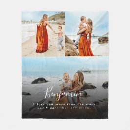 Personalisierte Foto Collage Liebe Sie Fleece Blan