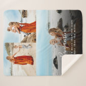 Personalisierte Foto Collage Liebe Sie Sherpa Blan Sherpadecke (Vorderseite (Horizontal))