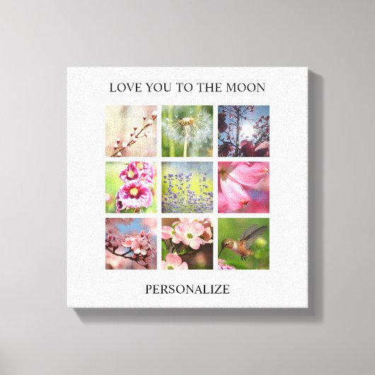 Personalisierte Foto-Collage mit Ihrem Text Leinwanddruck (Vorderseite)