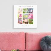 Personalisierte Foto-Collage mit Ihrem Text Leinwanddruck (Insitu (Wohnzimmer))