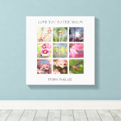 Personalisierte Foto-Collage mit Ihrem Text Leinwanddruck (Insitu (Holzboden))