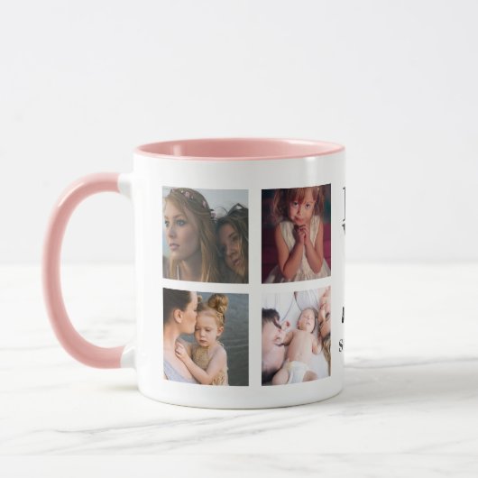 Personalisierte Foto Collage Mütter Tagesgeschenk  Tasse (Links)