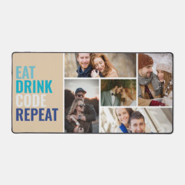 Personalisierte Foto Collage & Text Schreibtischunterlage