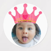 PERSONALISIERTE Foto cupcake Toppers Aufkleber Par (Design 2)