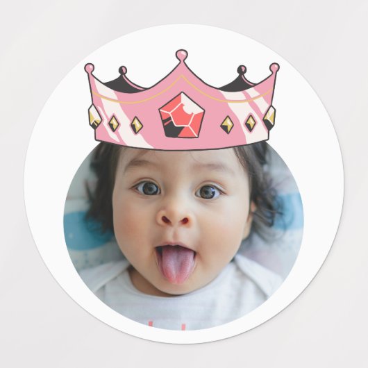 PERSONALISIERTE Foto cupcake Toppers Aufkleber Par (Design 1)