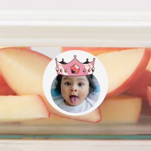 PERSONALISIERTE Foto cupcake Toppers Aufkleber Par (Befestigt)