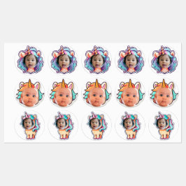 PERSONALISIERTE Foto cupcake Toppers Aufkleber Uni