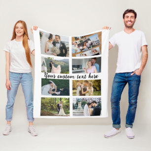 Personalisierte Foto-Decke, Familien- & Haustierbi Fleecedecke