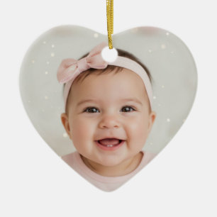 Personalisierte Foto-Erinnerungen Mini-Herz-Andenk Keramik Ornament