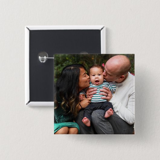 Personalisierte Foto-Familie Button (Vorne & Hinten)