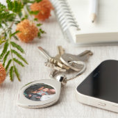 Personalisierte Foto-Familie Schlüsselanhänger (Seite)