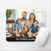 Personalisierte Foto Familienname Typografie Mousepad (Mit Mouse)
