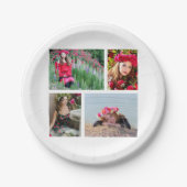 Personalisierte Foto-Farbe der Gewohnheits-4 Pappteller (Vorderseite)