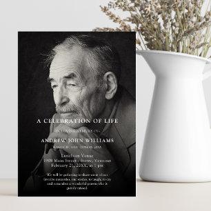 Personalisierte Foto-Feier des Lebens Funeral Einladung