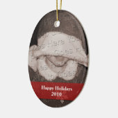 Personalisierte Foto-Feiertags-Verzierung Keramikornament (Links)