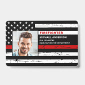 Personalisierte Foto Fireman-ID-Karte Firefighter- Ausweis (Front)