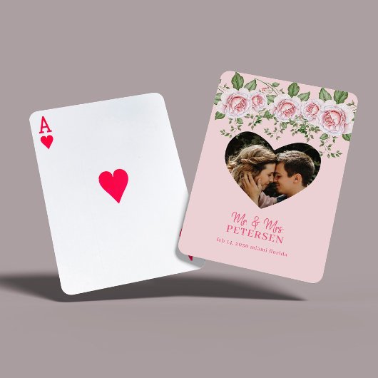 Personalisierte Foto-Gastgeschenk Hochzeit Spielkarten