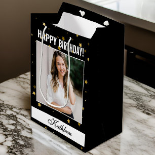 Personalisierte Foto-Geburtstags-Geschenktüte für  Mittlere Geschenktüte