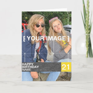 Personalisierte Foto-Geburtstags-Karte Karte
