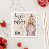 Personalisierte Foto-Geburtstagsfeier Serviette (Beispiel)