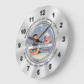 Personalisierte Foto-Geschenke für Großeltern Große Wanduhr (Winkel)