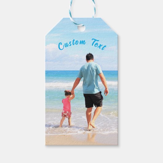 Personalisierte Foto-Geschenkmarke mit benutzerdef Geschenkanhänger (Vorderseite)