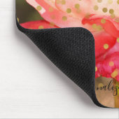 Personalisierte Foto-Goldconfetti-Überlagerung Mousepad (Ecke)