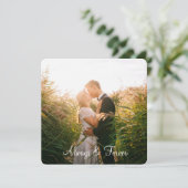 Personalisierte Foto-Grenzkarte "Immer und immer" (Stehend Vorderseite)