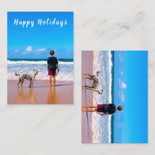 Personalisierte Foto Happy Holidays Cards Mitteilungskarte