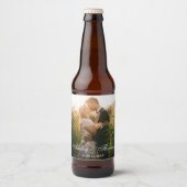 Personalisierte Foto-Hochzeit Bierflaschenetikett (Vorderseite)