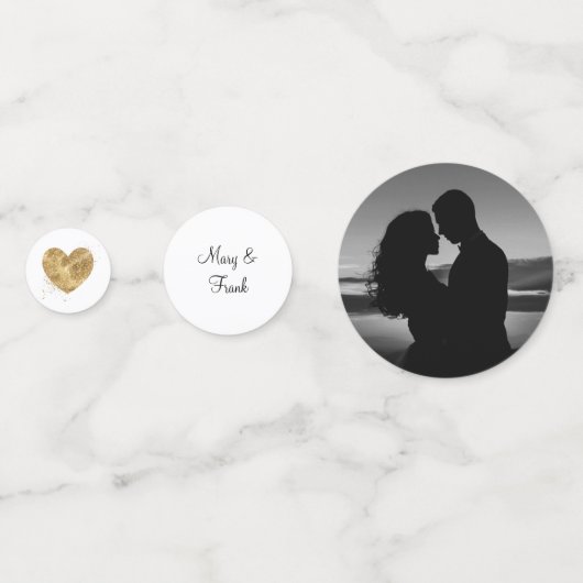 Personalisierte Foto-Hochzeit Konfetti (Vorderseiten)