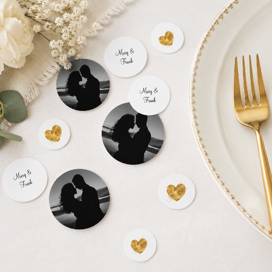 Personalisierte Foto-Hochzeit Konfetti