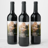 Personalisierte Foto-Hochzeit Weinetikett (Flaschen)