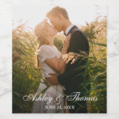 Personalisierte Foto-Hochzeit Weinetikett (Einzelnes Label)