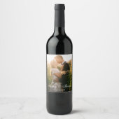 Personalisierte Foto-Hochzeit Weinetikett (Vorderseite)