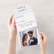 Personalisierte Foto-Hochzeitseinladungskarte | Cu