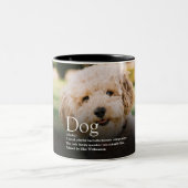 Personalisierte Foto-Hunddefinition Zweifarbige Tasse (Mittel)