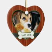 Personalisierte Foto-Hundeverzierung Keramikornament (Rechts)